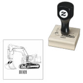 Cartoon van Crawler-graafmachine Rubberstempel (Gestempeld)