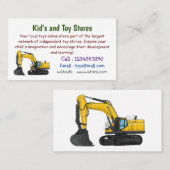 Cartoon van Crawler-graafmachine Visitekaartje (Voorkant / Achterkant)