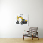 Cartoon van Crawler-graafmachine Wandkleed (In Situ (horizontaal))