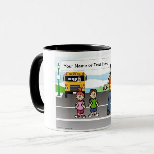 Cartoon van Crossing Guard door PrintedPerfection. Mok (Voorkant links)