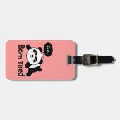 Cartoon van Cute Sleeping Panda Bagagelabel (Voorkant horizontaal)
