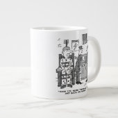 Cartoon van de defecte elektrische stoel - Funny Extra Grote Beker (Voorkant rechts)