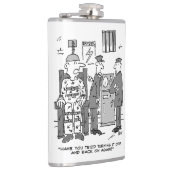 Cartoon van de defecte elektrische stoel - Funny Heupfles (Rechts)