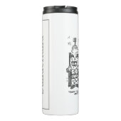 Cartoon van de defecte elektrische stoel - Funny Thermosbeker (Achterkant)