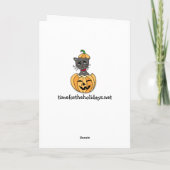 Cartoon van de Eenhoorn van Halloween van kinderen Kaart (Achterkant)