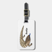 Cartoon van de hagedis bagagelabel (Voorkant verticaal)