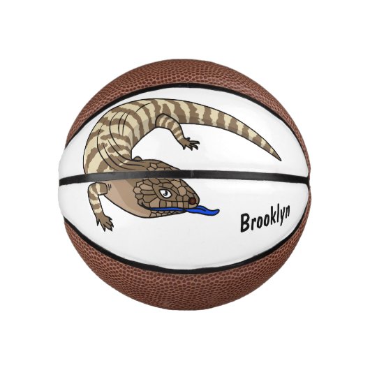 Cartoon van de hagedis basketbal (Voorkant)