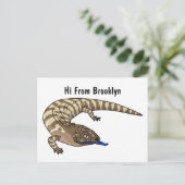 Cartoon van de hagedis briefkaart (Staand voorkant)