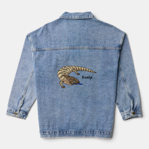 Cartoon van de hagedis denim jacket