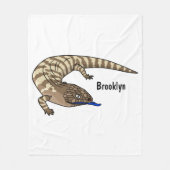 Cartoon van de hagedis fleece deken (Voorkant)