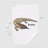 Cartoon van de hagedis golfhanddoek (Insitu)