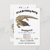 Cartoon van de hagedis kaart (Voorkant / Achterkant)