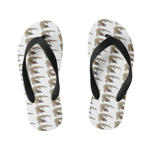 Cartoon van de hagedis kinder teenslippers