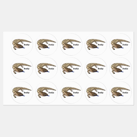 Cartoon van de hagedis labels (Vel)