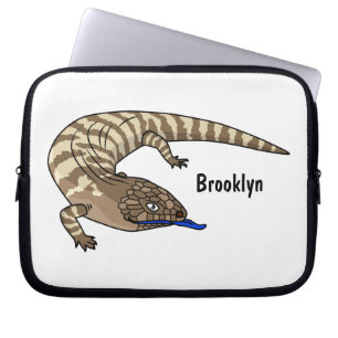 Cartoon van de hagedis laptop sleeve