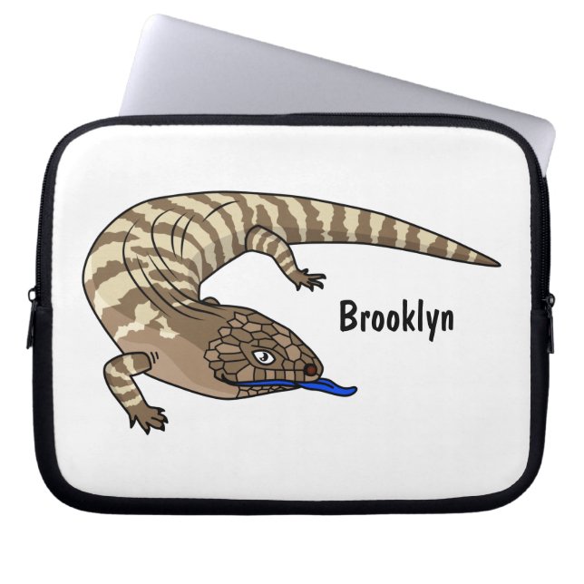 Cartoon van de hagedis laptop sleeve (Voorkant)