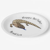 Cartoon van de hagedis papieren bordje (Gekanteld)