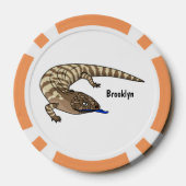 Cartoon van de hagedis poker chips (Achterkant)
