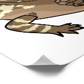 Cartoon van de hagedis poster (Hoek)