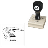 Cartoon van de hagedis 	rubberstempel (Gestempeld)