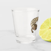 Cartoon van de hagedis shot glas (Links)