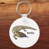 Cartoon van de hagedis sleutelhanger (Voorkant)