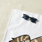 Cartoon van de hagedis strandlaken (In situ)