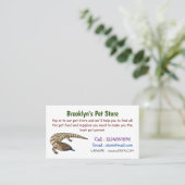 Cartoon van de hagedis visitekaartje (Staand voorkant)