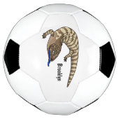 Cartoon van de hagedis voetbal (Gedraaid)