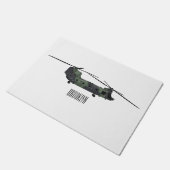 Cartoon van de helikopter van het Chinese leger Deurmat (Schuin)