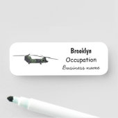 Cartoon van de helikopter van het Chinese leger Naamplaatje (In situ)