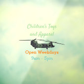 Cartoon van de helikopter van het Chinese leger Raamsticker (Vel 3)