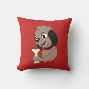 Cartoon van de kattepuppy Cute puppy dog werpen ku Kussen