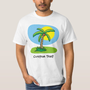 Cartoon van de palmboom T-shirt