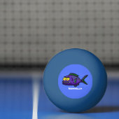 Cartoon van de Piranha-vis Pingpongballen (Net)