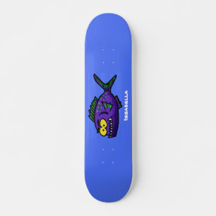 Cartoon van de Piranha-vis Skateboard