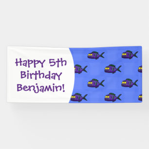 Cartoon van de Piranha-vis Spandoek