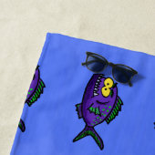 Cartoon van de Piranha-vis Strandlaken (In situ)