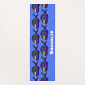 Cartoon van de Piranha-vis Yogamat (Achterkant)