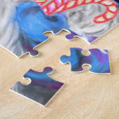 Cartoon van de prettige kerstfeestdag.  legpuzzel (Zijkant)