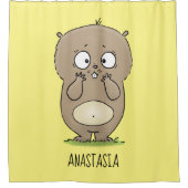 Cartoon van de schattige kruiphamster van de verge douchegordijn (Voorkant)