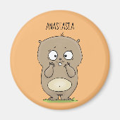 Cartoon van de schattige kruiphamster van de verge magneet (Voorkant)