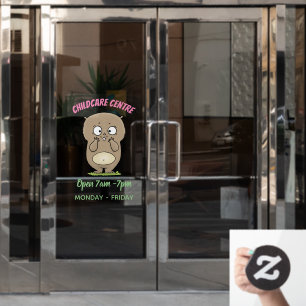 Cartoon van de schattige kruiphamster van de verge raamsticker