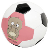 Cartoon van de schattige kruiphamster van de verge voetbal (Drie kwart)