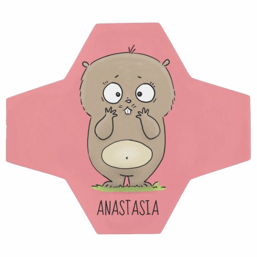 Cartoon van de schattige kruiphamster van de verge voetbal (Enkel)