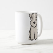 Cartoon van de ternaire hond van de zachte beklede koffiemok (Voorkant rechts)