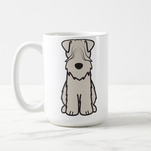 Cartoon van de ternaire hond van de zachte beklede koffiemok (Links)