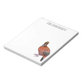 Cartoon van de tragopanvogel van Cabot Notitieblok (Gedraaid)