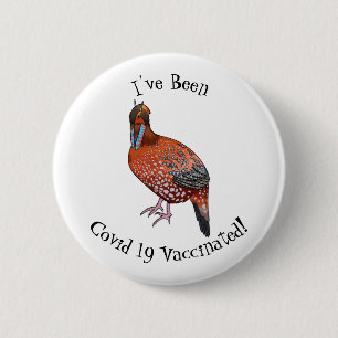 Cartoon van de tragopanvogel van Cabot Ronde Button 5,7 Cm