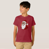 Cartoon van de zwarte kerstman t-shirt (Voorkant volledig)